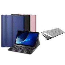 갤럭시탭A6 10.1 With Spen SM-P580N P585N 호환 S펜 블루투스 무선 키보드 케이스 북커버 케이스나라 삼성, 핑크골드