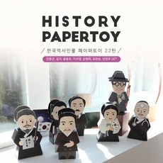 안중근 김구 윤동주 지석영 손병희 유관순 안창호_한국역사인물페이퍼토이 22탄, 1개