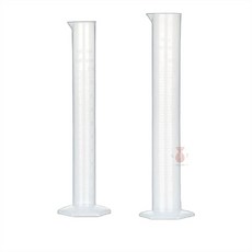 PP量筒 1L 白色刻度 具嘴, 1個, 10ml