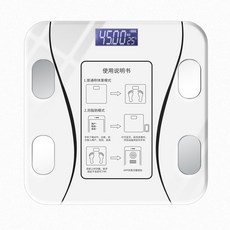 NCC認證 智慧型藍牙體脂計 17項健康指標, 白色, 1個, USB充電