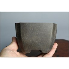 【小樹安每】中國盆缽-宜興古銅泥正方鉢10cm，盆栽花器，桌面擺飾，文化氣息，簡潔線條, 1個