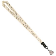 正版授權 奶油家族掛繩-野餐 證件繩 吊繩 頸繩 鑰匙掛繩 寬版掛繩 卡通掛繩, 詳見包裝, 米色, 1個