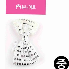 아이용 중간 사이즈 실버 나비넥타이 은색타이