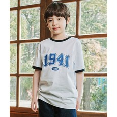 지프 JEEP JEEPKIDS 1941 아치 빅로고 링거 반팔 티셔츠 KR5TSU184WH 410029