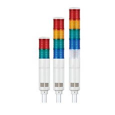[ 큐라이트 타워램프 ST45LF-BZ-1 ] 큐라이트 타워 시그널램프 1단 레드 220V AC, 1개, 빨간색