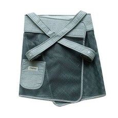 순면아기띠 베이비꼬 X자형 포대기_체크 그레이 7부