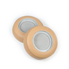 適用BO beoplay H7耳機罩H9耳機套羊皮 海綿套頭戴式耳機配件皮套, 卡其色【小羊皮】耳套, 1個