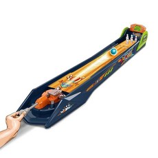 OLEOCA 볼링 게임 — LCD 자동 점수 조명 및 사운드 스프링 장착 런처 1-2 플레이어 모드가 있는 전자 테이블 탑 아케이드 아동용 미니 세트