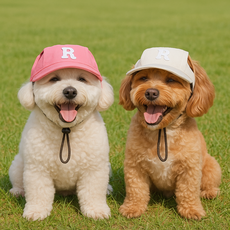 야외용 반려동물 선캡 모자 강아지 고양이 자외선 햇빛 차단 여름 산책, 1개, 핑크 (베이지R)