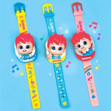 핑크퐁 베베핀 멜로디 시계 어린이 손목시계 유아 장난감, 베베핀멜로디시계-색상랜덤, 1개