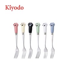 Kiyodo 瓷柄貓爪水果叉, 1個