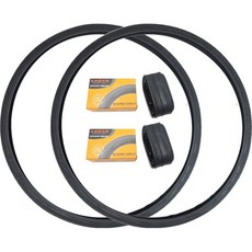 正新 700x32C 公路車胎組 - 一車份 2外胎 2內胎 - 28x1 5/8x1 1/4 全黑胎 622跑車胎, 法嘴 36mm, 1套