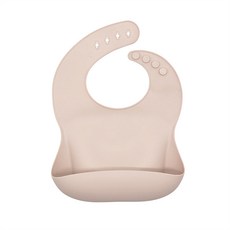 兒童餐具寶寶吃飯分格304不鏽鋼餐具硅膠餐盤吸盤式嬰兒輔食碗, 1個, 【米色】圍兜:如圖