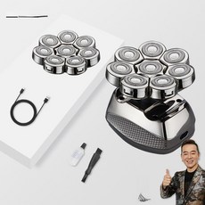 남성 머리용 5 엘라스틴 살롱 기본형 블레이드 대머리, 8날 본체 전용 + 예비 날 + 보관 가방, 기본 모델명/품번