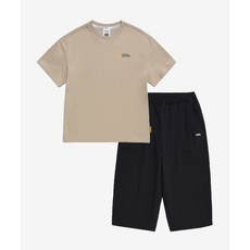 내셔널지오그래픽 키즈 K242UPB920 7부 상하세트 LBEIGE 843575