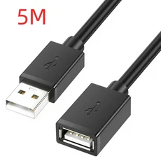 USB 2.0 연장 케이블 10m 50cm 8m 5m 3m 2m 1m 남성-여성 노트북 PC 스마트 TV U 디스크 연장 케이블, 07 5M