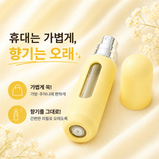 서온리 펌핑식 휴대용 미니 향수 공병, 1개, 레몬