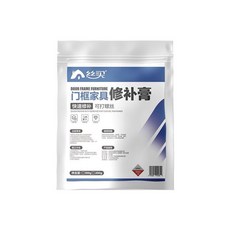 門框修補泥 木器凹槽膩子 補洞修復臥室門邊框鎖槽口, 1個, 門框傢俱修補泥 無色漆 +工具,100克-修補泥