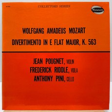 [중고LP] Mozart 모짜르트 Divertimento in E Flat Major K. 563 (Pougnet Riddle Pini) 미국반 LP, 1