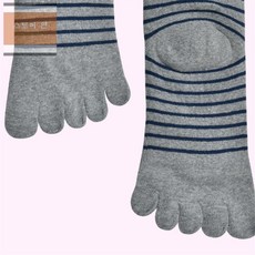 스토어연 스트라이프 패션양말 바닥쿠션 보강 통파일 발가락 여성 양말 여자발가락양말