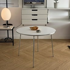 16피스 오브 원형 식탁 테이블 800 1000 카페 테이블, 4인용, 화이트