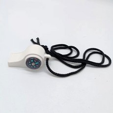 戶外多功能三合一口哨 附指南針溫度計 比賽裁判哨, 白色, 1個