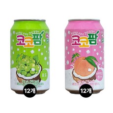 코코팜 포도 12개 피치핑크 12개 과즙음료, 24개, 340ml
