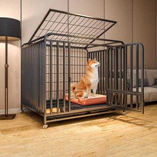 반려동물 사각케이지 강아지 울타리 애견 철장 대형견 사각철장, 1개, 블랙