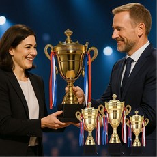 라벨지 우승 컵 장식용 트로피 투명 필름 시상식 각인, 상세페이지 참조