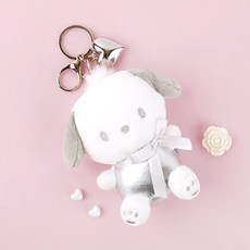 산리오 포차코 가방고리 인형, 13cm, 실버, 1개