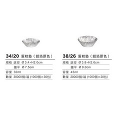 知久道具屋 蛋塔紙 烘焙用品, 1個, 34/20蛋糕墊