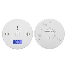 고감도 LCD CO 센서 독립형 85dB 경고 사이렌 소리 일산화탄소 중독 경보 감지기, White