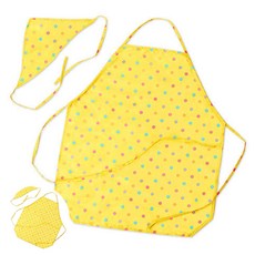 [팔마누] 유아미술앞치마 어린이미술앞치마 유아앞치마두건 디오메 레인보우 도트 어린이 앞치마 두건 세트