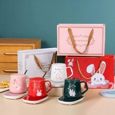 워머 머그 세트 사무실 따뜻한 보온 선물 온열 커피잔 단체 히터 그린 유지 55도, H. 샴페인, 1개