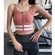 大尺碼前拉鏈運動內衣 防震跑步瑜伽文胸 聚攏防下垂外穿背心 健身收副乳運動背心 (XS-2XL)