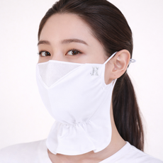포로드 코망사 와이어 메쉬 안면마스크 얼굴 햇빛가리개 골프 등산 낚시 운동, 화이트, 1개
