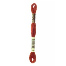 【YUBU】DMC 25號紅色系繡線 Mouliné Spécial Art. 117 6股 8m 十字繡線, 1個, 919.Terracotta Brown