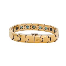 KOTO 鎢鋼鍺磁健康能量手鍊 富貴金子彈蝴蝶扣款B-038RG*1入 能量手環 元寶金招財開運手鍊, 1個