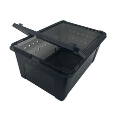 NomoyPet 도마뱀 파충류 적재형 사육장 케이지 H Series, 1개, H3 블랙 라지