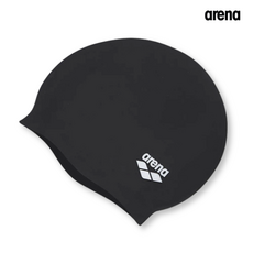 아레나 수모 남자 여성 수영모자 성인 실리콘, 1개, 블랙