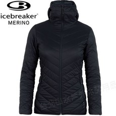 Icebreaker 抗風防潑水連帽外套 羊毛填充夾克 Hyperia 女款保暖外套