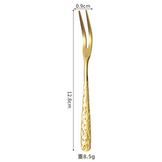HYLSS 水果叉套裝不鏽鋼叉款, 1個, 金色:如圖3024