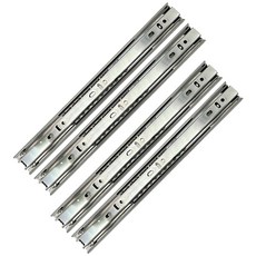 유피 서랍레일 3단 볼레일 35폭 350mm, 4개, 실버