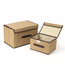 리빙박스 2종세트 오픈공간박스 브라운 멀티박스 32102ea 1(ea), 색상