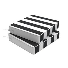 Melody Elephant 야외 의자 쿠션 2개 세트 50.8 x 10.2cm(20 20 4인치) 탈착식 커버가 있는 방수 파티오 시트 쿠션 고리버들 소파 가구용 전, 카바나 블랙, 20"x20"x4"