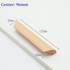 가구손잡이 엔틱 서랍 도어 붙박이장 방문 인테리어 DIY 싱크대 나무 손잡이 북유럽 다리 유형 옷장 드레서, 02 Beech-C96mm