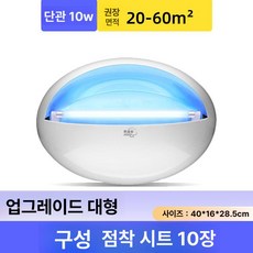 해충 퇴치기 파리 쫓는 기계 벽걸이형 포충기 업소용, 확대형 10W 단일 20-60㎡ 10장, 기본 색상