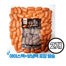 목우촌 그라운드 부드러운 칼집비엔나-아이스팩+보냉팩 포장 발송, 1kg, 2개