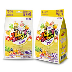 뉴 젤리스트로우 65개입 리필팩, 1.254kg, 2개