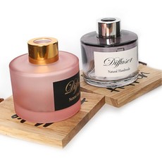 디퓨저용기 - 원형 ( 라운드 컬러선택 ) 100ml, [ 라운드 핑크 | 골드캡 ]